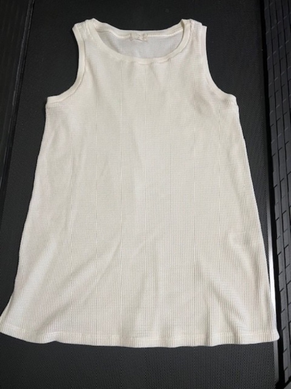 t. la Anthropologie Waffle Knit Ivory Tank Tunic Medium